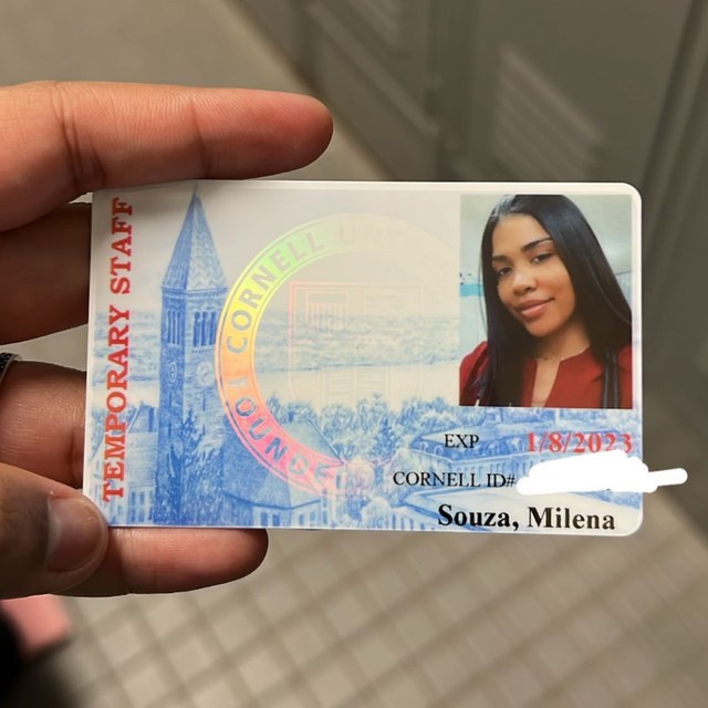Cartão de identificação da Cornell