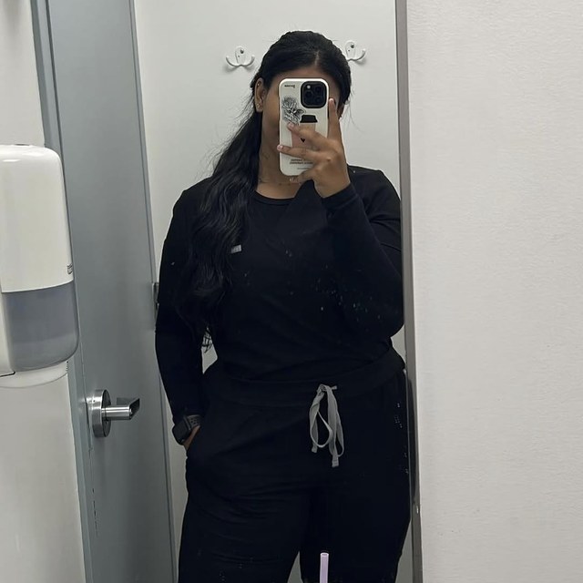 Milena no estágio em Montreal